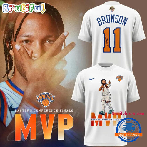 New York Knicks Jalen Brunson MPV Signatures 2026 White 3D Shirt