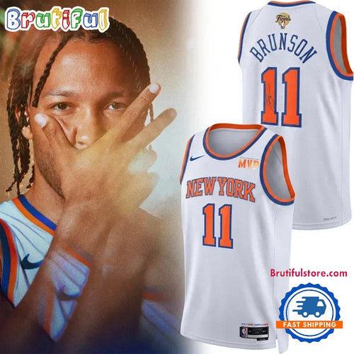New York Knicks Jalen Brunson MPV Signatures 2026 White Basketball Jersey