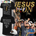 New York Knicks JESUS WON NBA Champions 2026 Limited Edition 3D Shirt