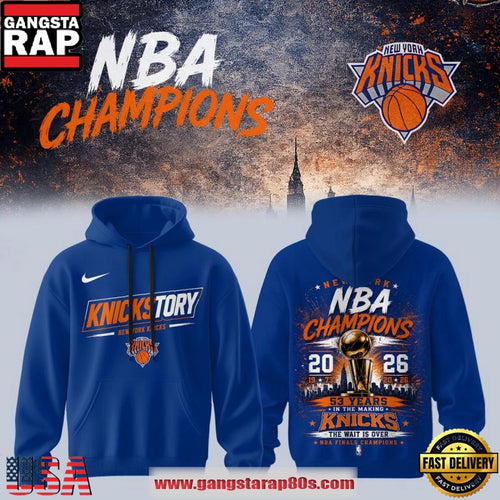 New York Knicks Knickstory 2026 NBA Champions Hoodie