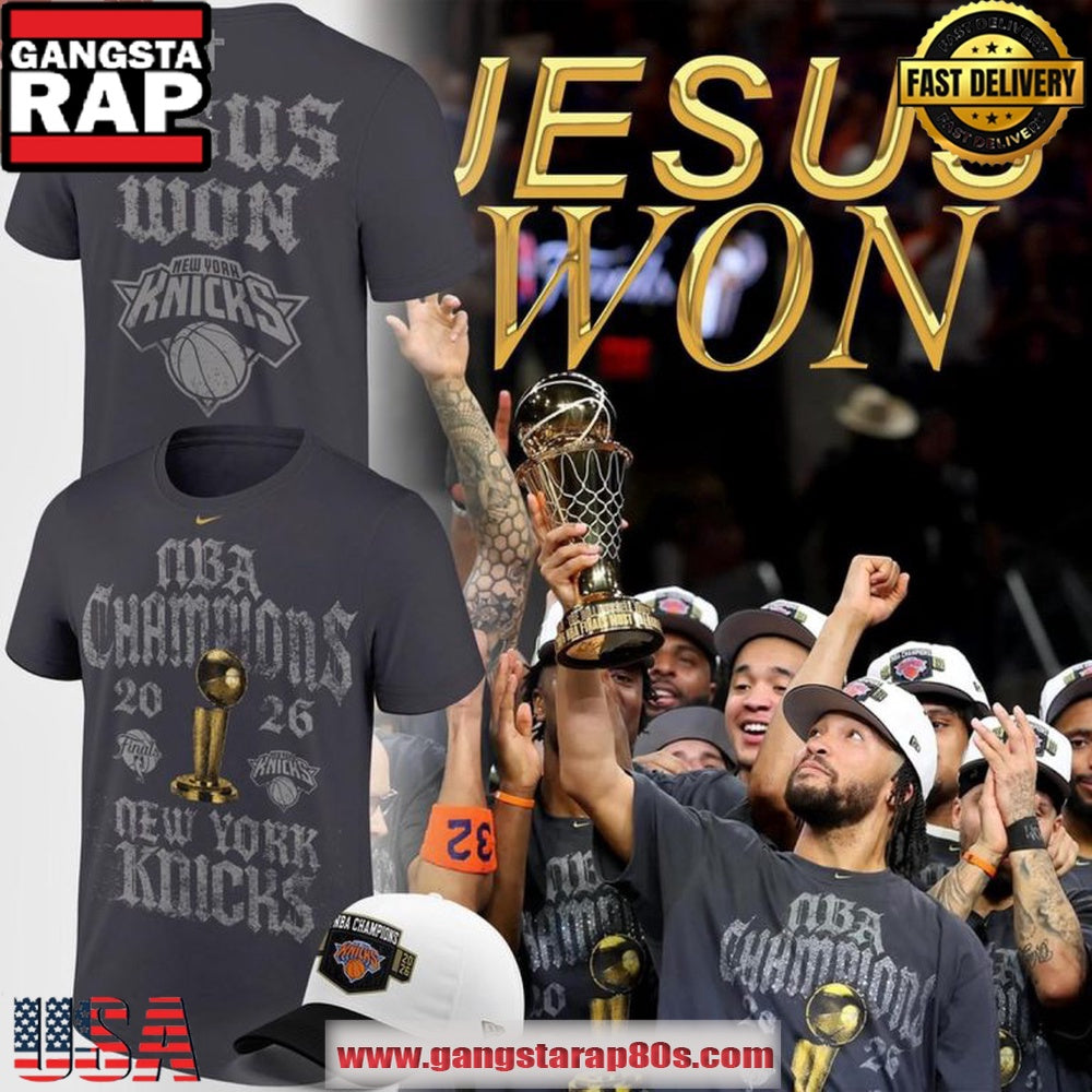 New York Knicks NBA Finals Champions 2026 Jesus Won T Shirt