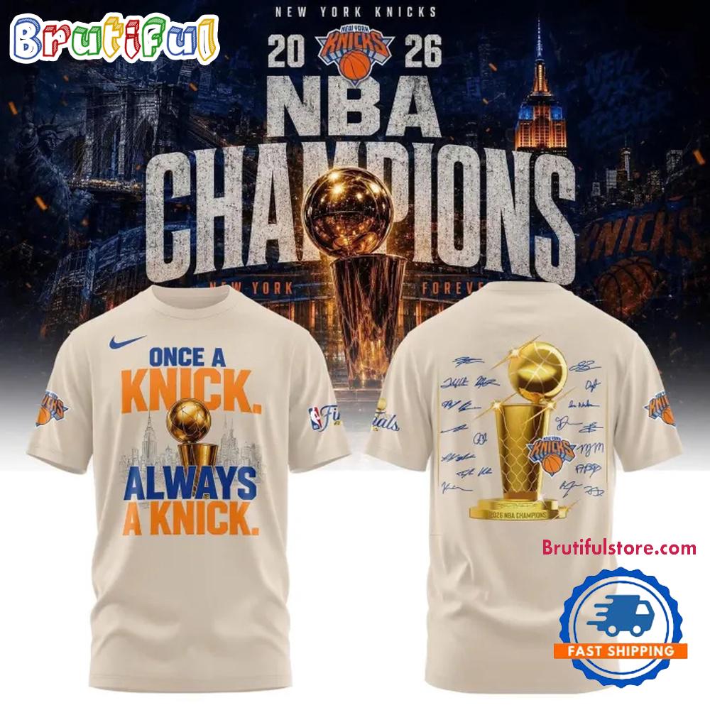 New York Knicks NBA Finals Champions 2026 Winner Signature 3D Shirt