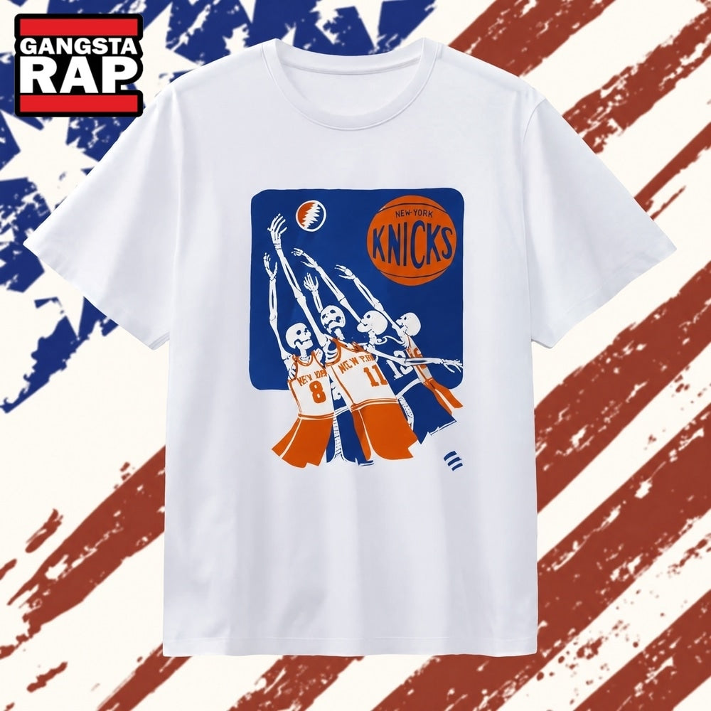 New York Knicks skeleton players jersey number 8 and 11 basketball T Shirt
