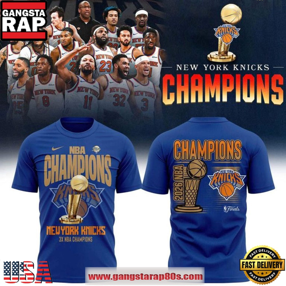 New York Knicks Three-Time Champions NBA 2026 T Shirt