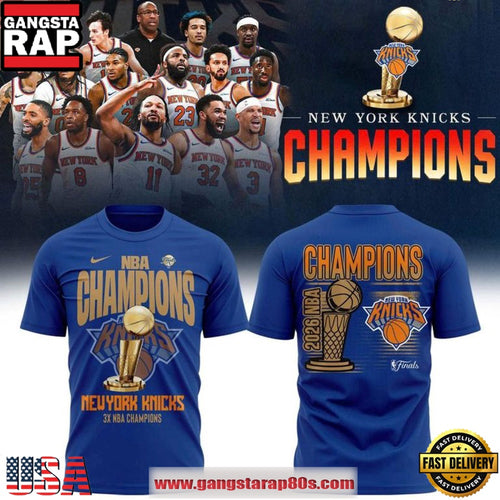 New York Knicks Three-Time Champions NBA 2026 T Shirt
