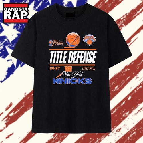 New York Knicks title defense 26 27 NBA Finals T Shirt , Vintage Trending Shirt