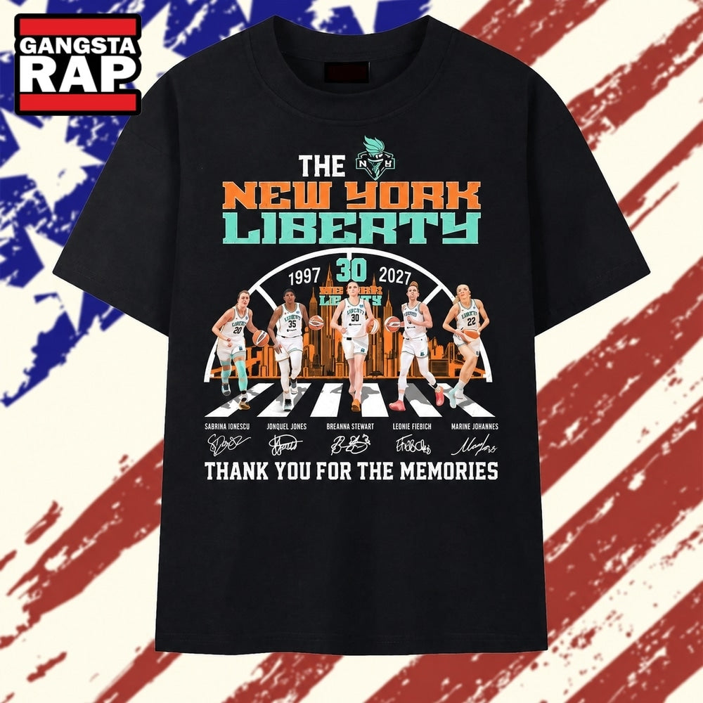 New York Liberty 30th Anniversary Abbey Road Graphic Basketball T Shirt