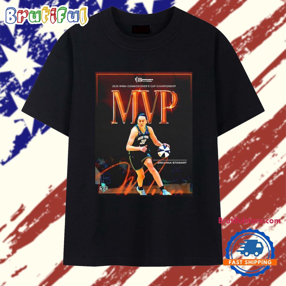 New York Liberty forward Breanna Stewart 2026 WNBA Commissioner’s Cup Champions T Shirt