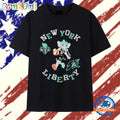 New York Liberty Stadium Essentials Black Mascot Numero Uno T Shirt