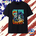 New York Liberty Torch Player Skeleton T Shirt