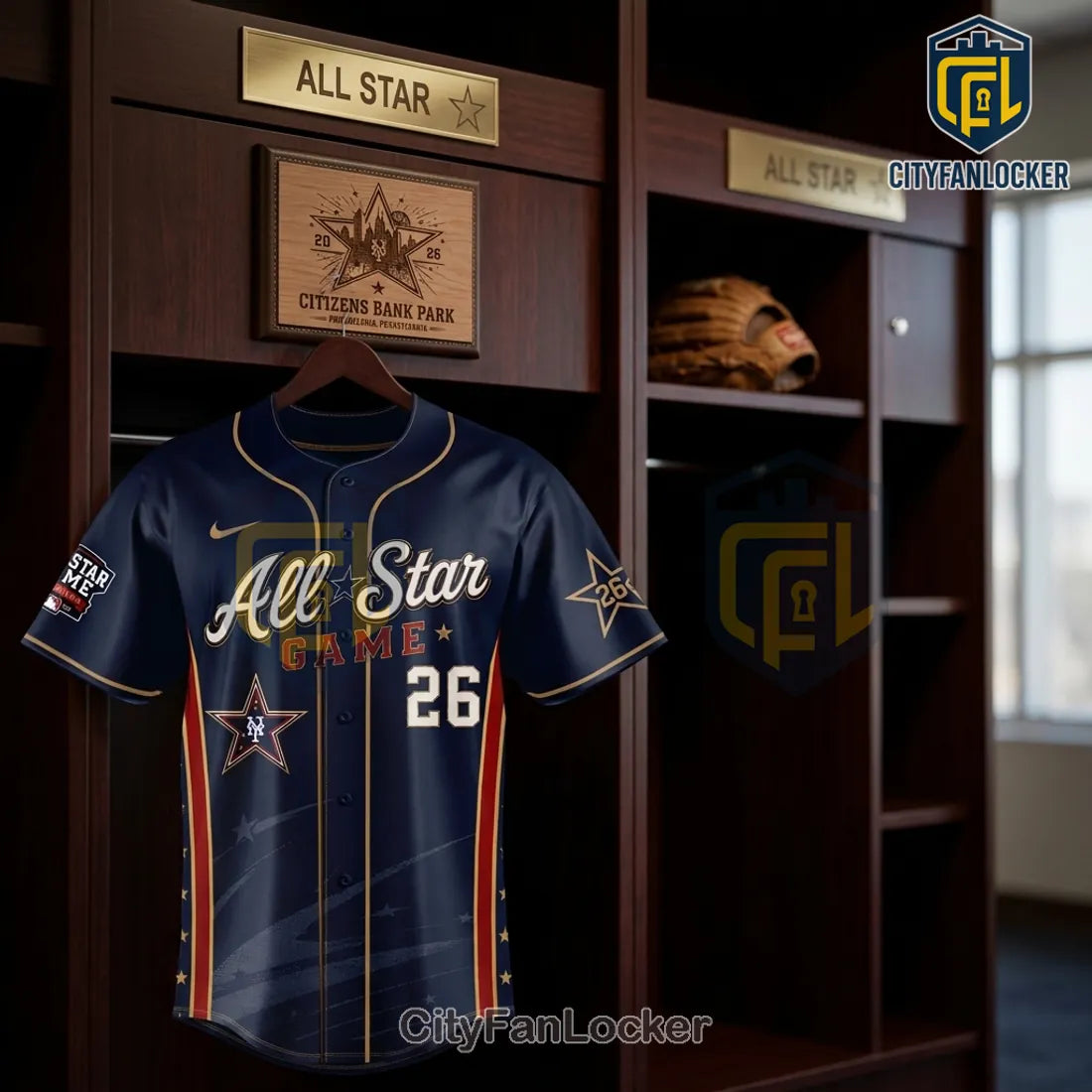 New York Mets 2026 MLB All-Star Game Navy Baseball Jersey
