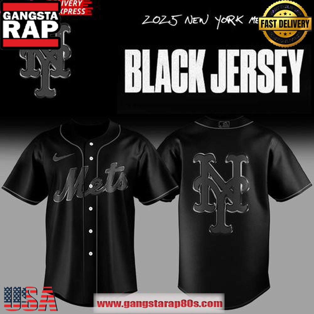 New York Mets Midnight City Blackout Limited Baseball Jersey