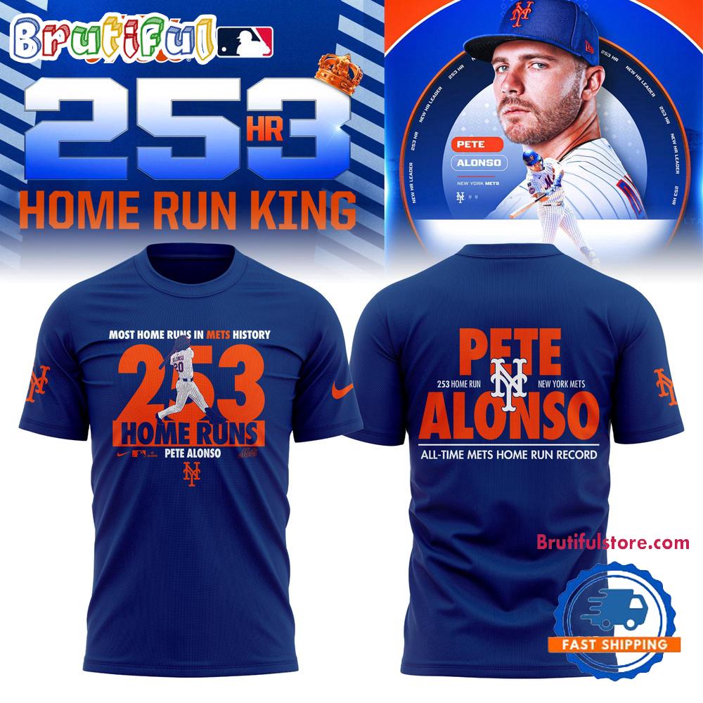New York Mets Pete Alonso 253 Home Run New Design Hoodie T-Shirt