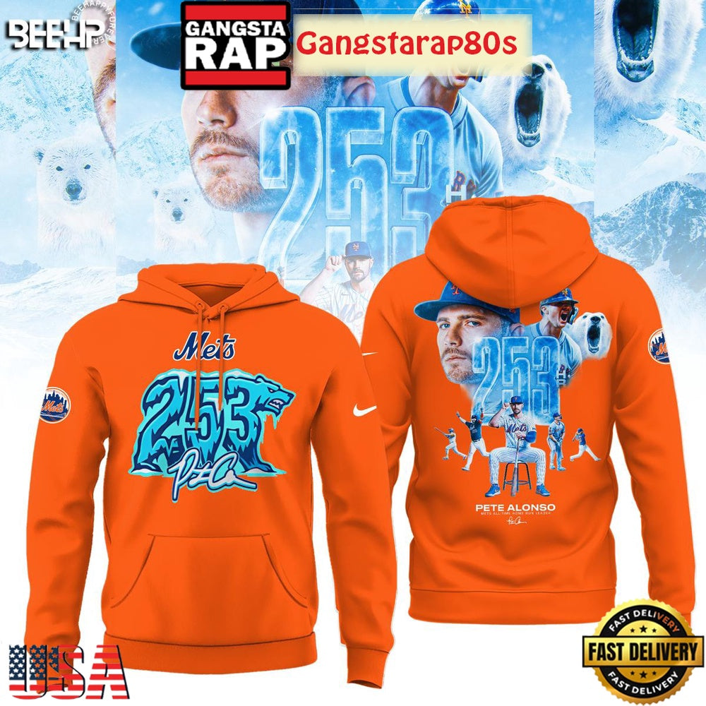 New York Mets Pete Alonso Hits Home Run 253 Unisex Hoodie