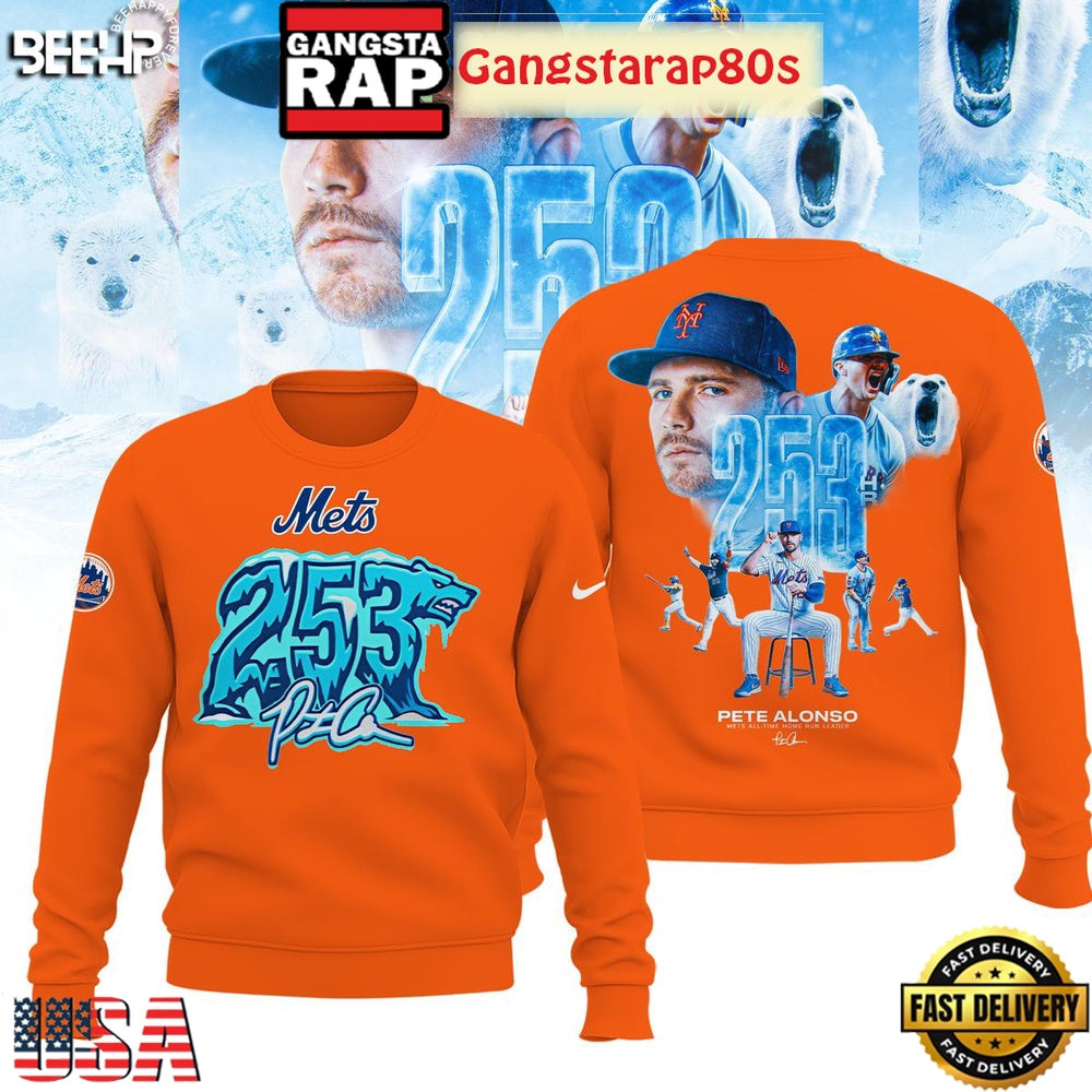 New York Mets Pete Alonso Hits Home Run 253 Unisex Hoodie