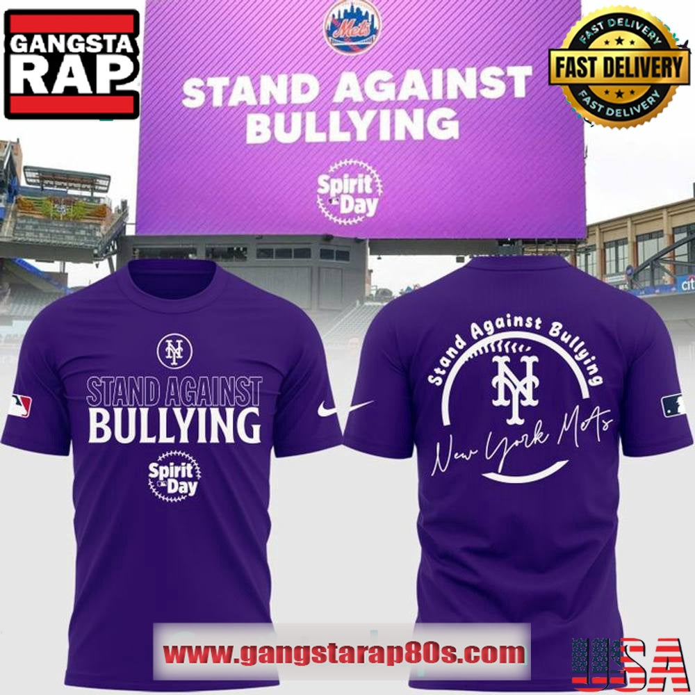 New York Mets Spirit Day 2025 Stand Against Bullying Unisex 3D Shirt