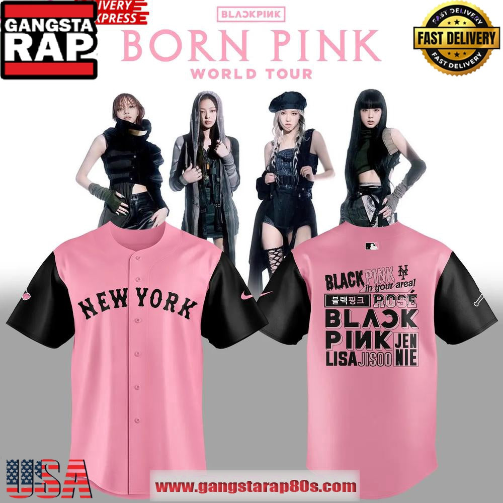 New York Mets x Blackpink World Tour 2025 Limited Edition Baseball Jersey Shirt