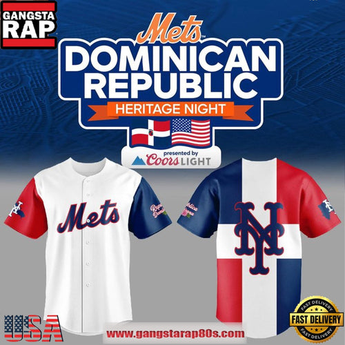 New York Mets x Dominican Republic Heritage Night 2026 Vintage Baseball Jersey