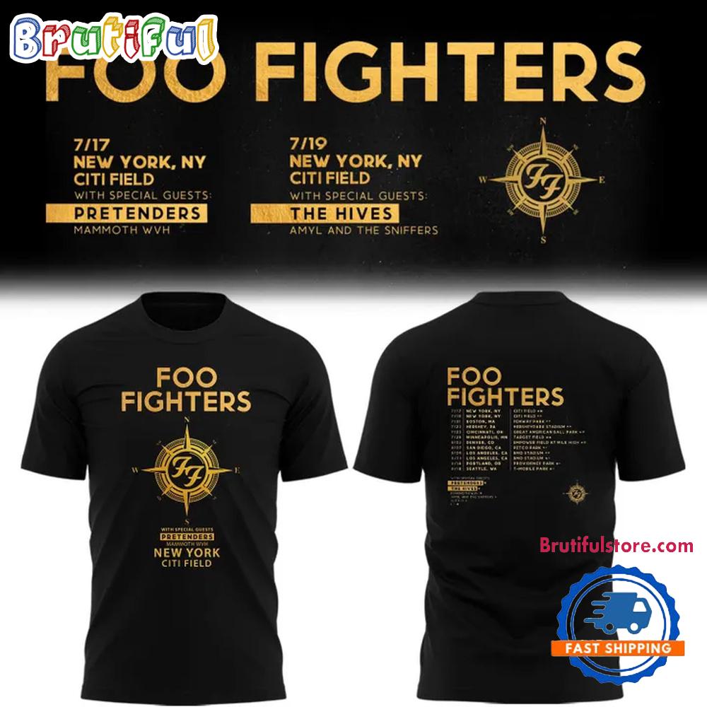 New York Mets x Foo Fighters New York Citi Field 2025 T Shirt