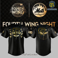 New York Mets x Fourth Wing Black Gold Dragon Baseball Jersey