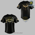New York Mets x Fourth Wing Black Gold Dragon Baseball Jersey