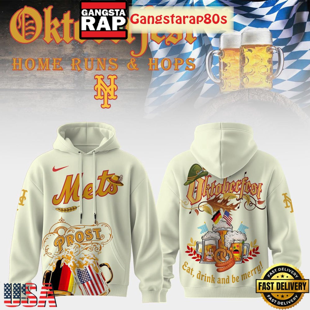 New York Mets x Oktoberfest Home Runs & Hops Unisex 3D Hoodie
