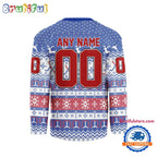 New York Rangers 2025 NHL Christmas Personalized Hockey Jersey Design