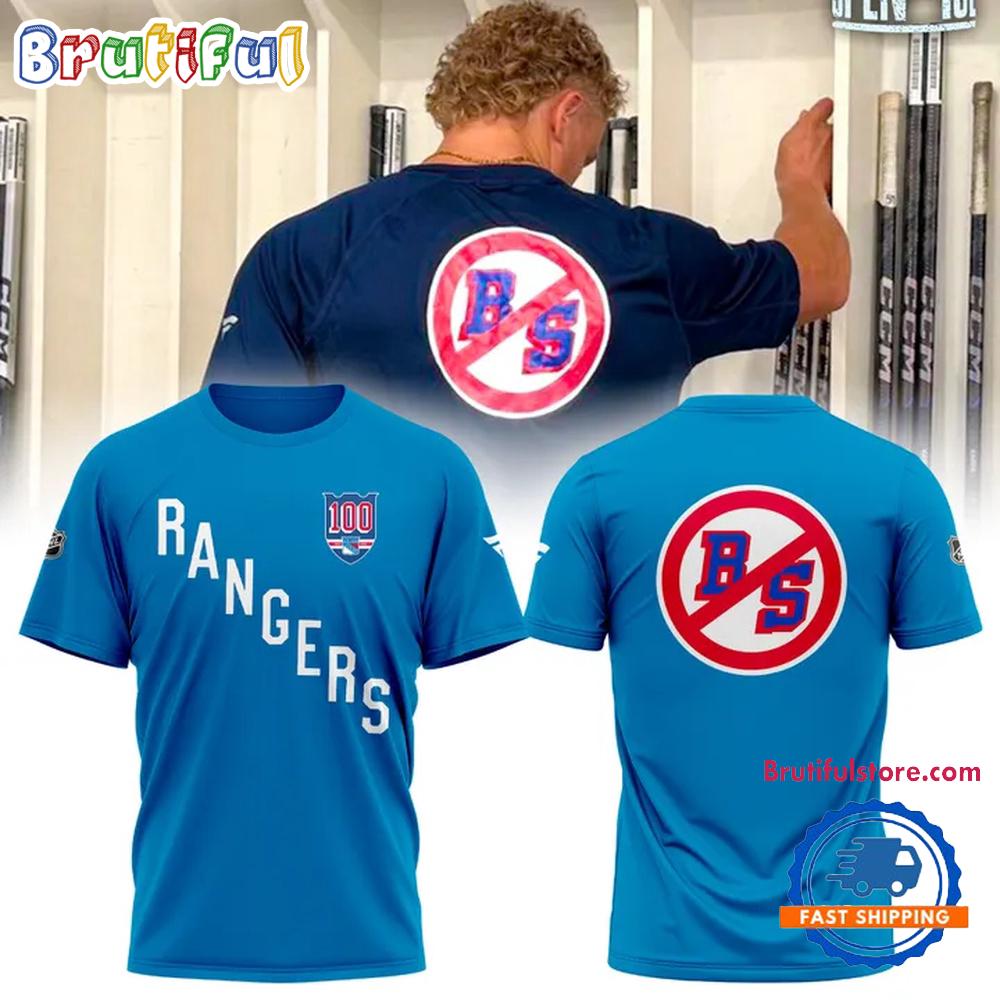 New York Rangers No BS 2025 Blue T Shirt