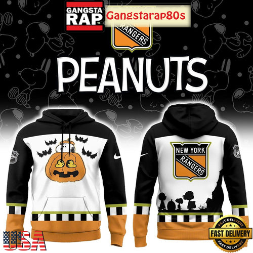 New York Rangers Snoopy Peanuts Halloween 2025 Unisex Hoodie T-Shirt