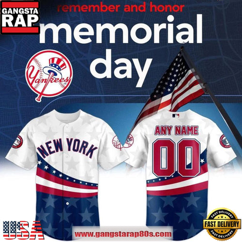 New York Yankees 2026 Memorial Day Custom Name Number Baseball Jersey