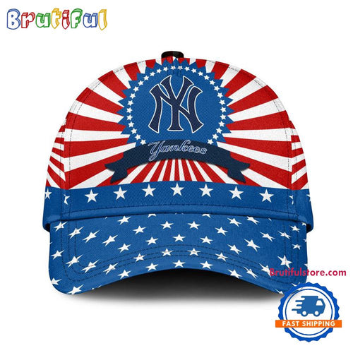 New York Yankees American Flag Pattern Independence Day Baseball Cap