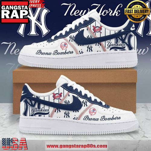New York Yankees Bronx Bombers Air Force 1 Running Sneakers Shoes