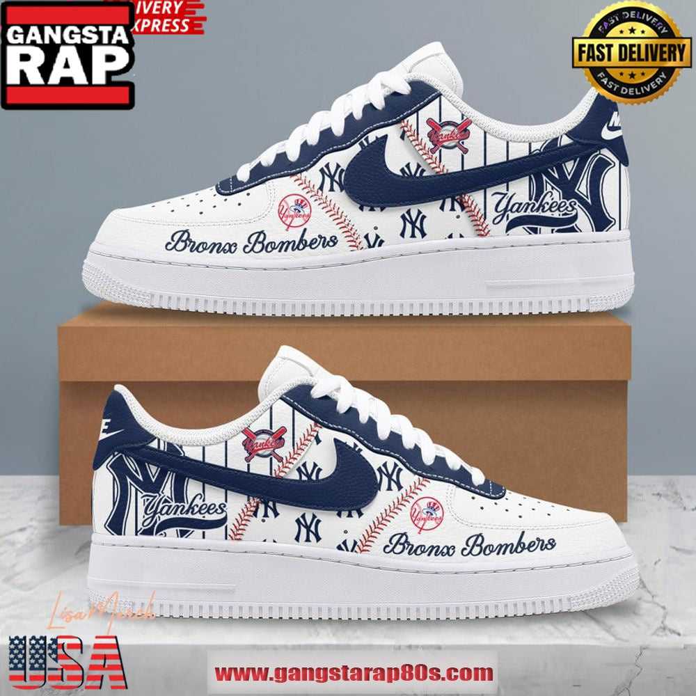 New York Yankees Bronx Bombers Air Force 1 Running Sneakers Shoes