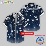 New York Yankees Five-petaled Flower Pattern Hawaii Shirt