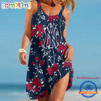 New York Yankees Flower Women’s Summer Beach Sling Dress