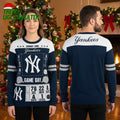 New York Yankees Game Day Ticket Stub Navy Ugly Christmas Sweater