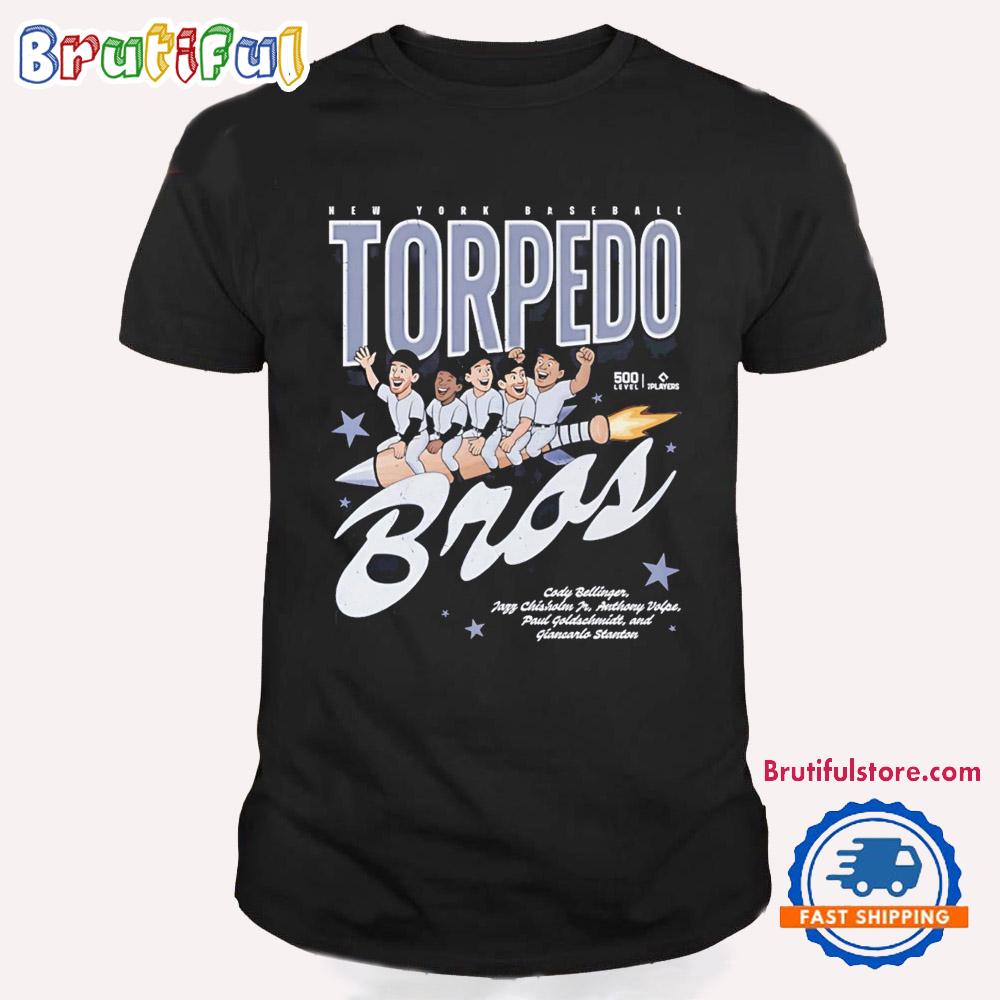 New York Yankees Giancarlo Stanton Torpedo Bros Cartoon T Shirt