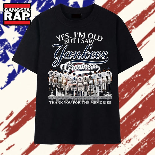 New York Yankees Greatness Legends Signatures Vintage Graphic T Shirt