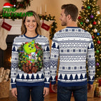 New York Yankees Grinch Hugging Baseball White Ugly Christmas Sweater