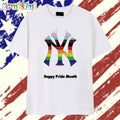 New York Yankees Happy Pride Month Logo T Shirt