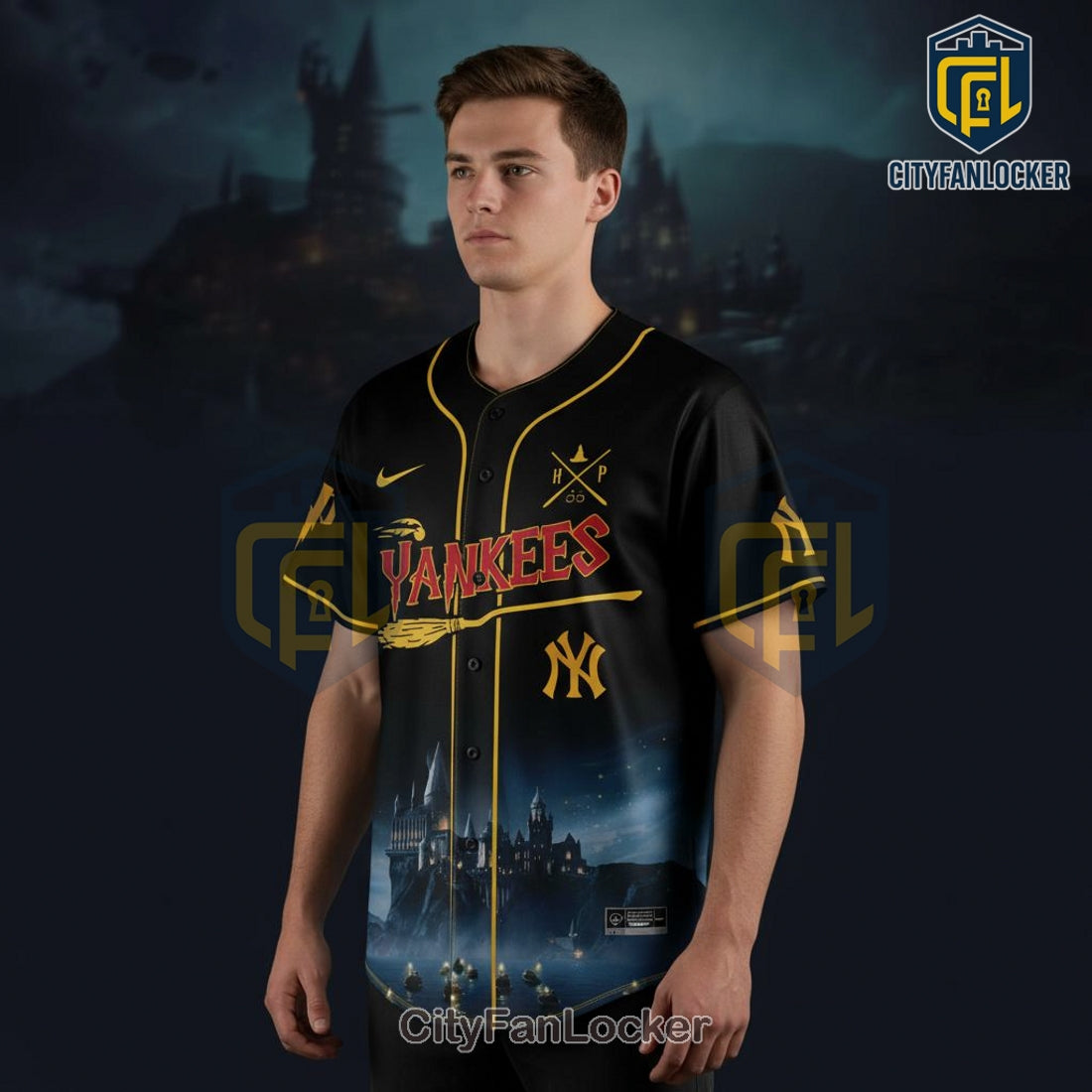 New York Yankees Harry Potter 25th Anniversary Baseball Jersey