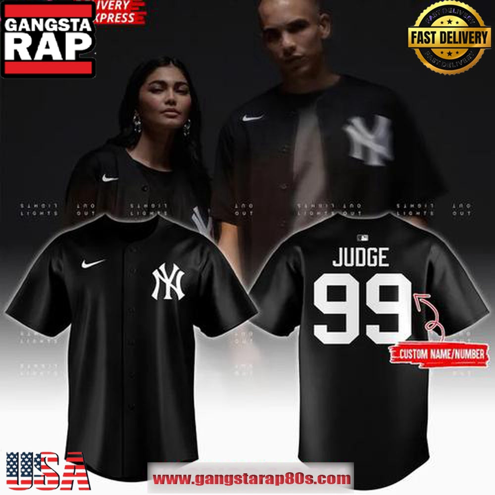 New York Yankees Lights Out Black Special Custom Baseball Jersey Shirt