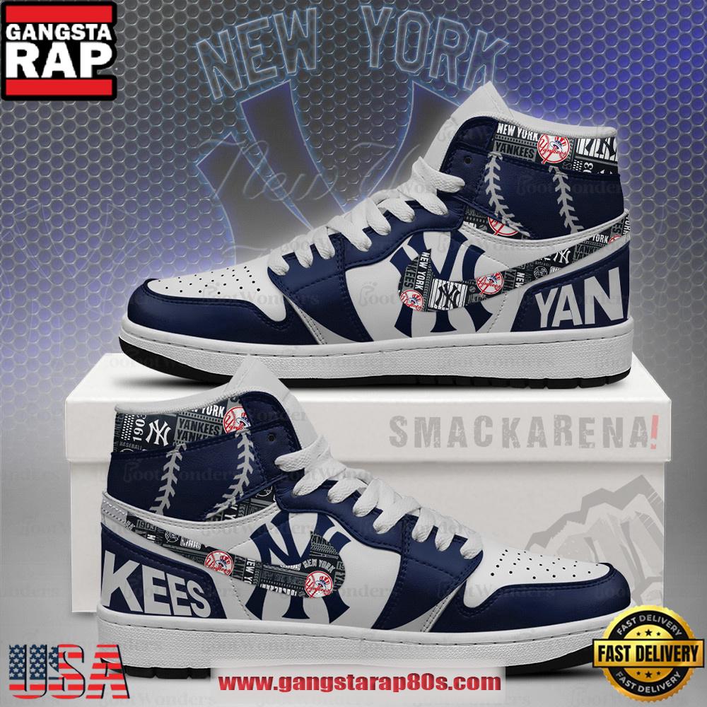 New York Yankees MLB Trending Sneakers Air Jordan 1 High Top Shoes