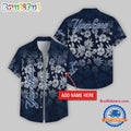 New York Yankees Night Flower Pattern Personalized Name Hawaii Shirt