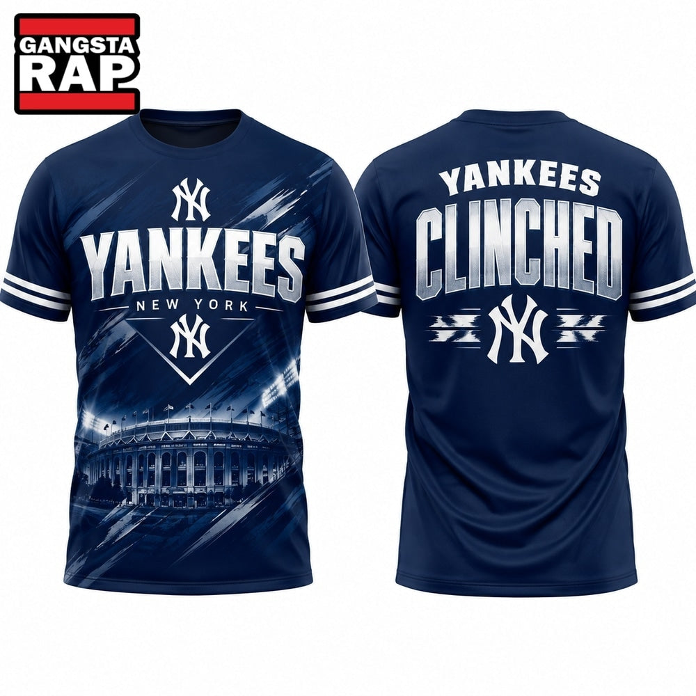 New York Yankees Postseason Clinched No Time Like October 2026 3D Shirt