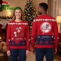 New York Yankees Snoopy Christmas Tree Lights Red Ugly Christmas Sweater