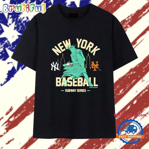 New York Yankees vs New York Mets Subway Series Swinging Liberty T Shirt