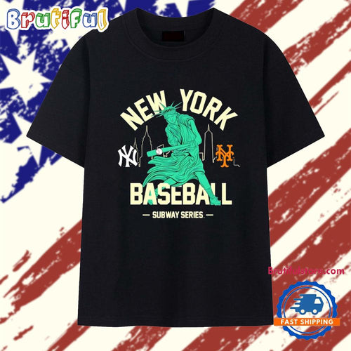 New York Yankees vs. New York Mets Women’s Subway Series Swinging Liberty T Shirt