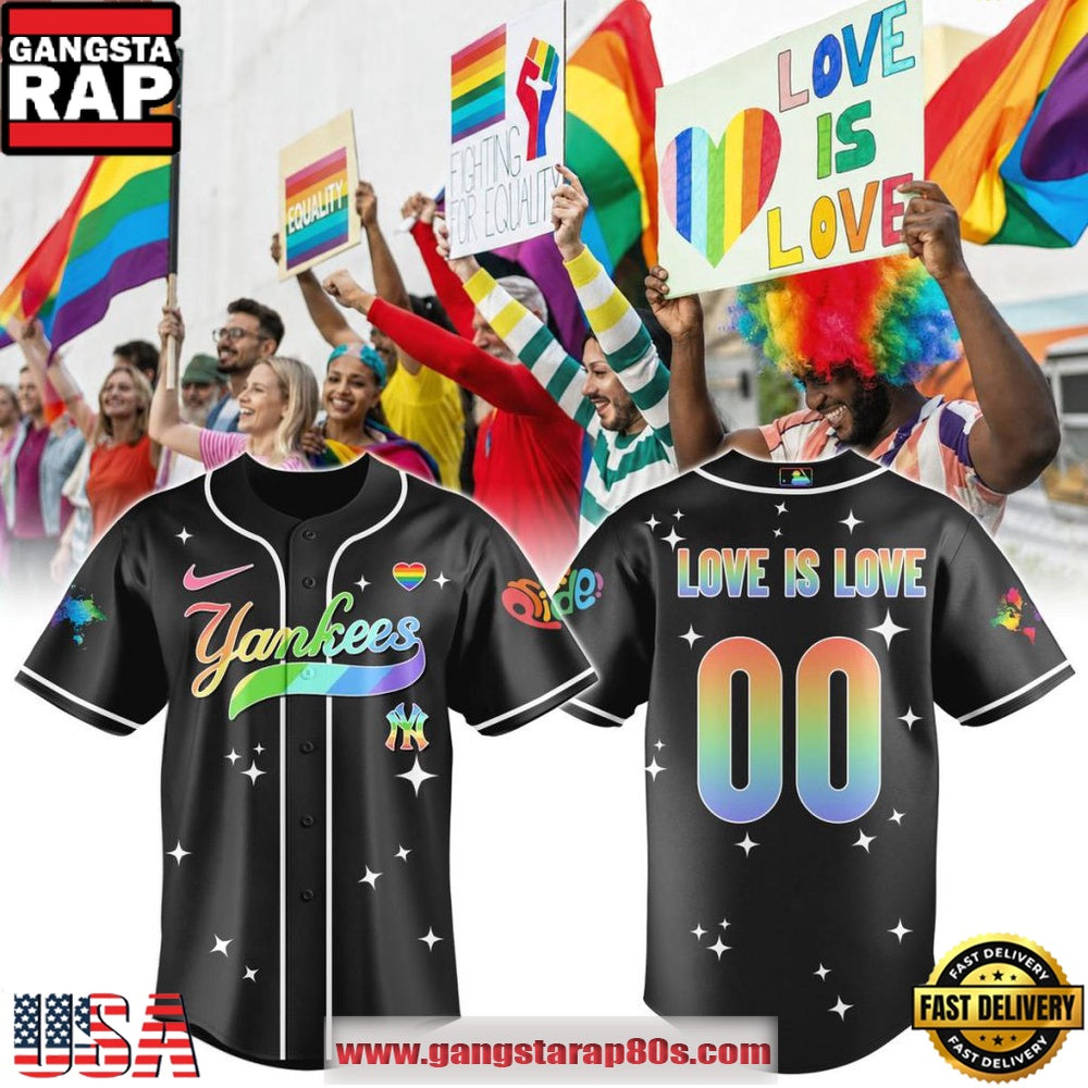 New York Yankees x Pride Night 2026 Custom Baseball Jersey