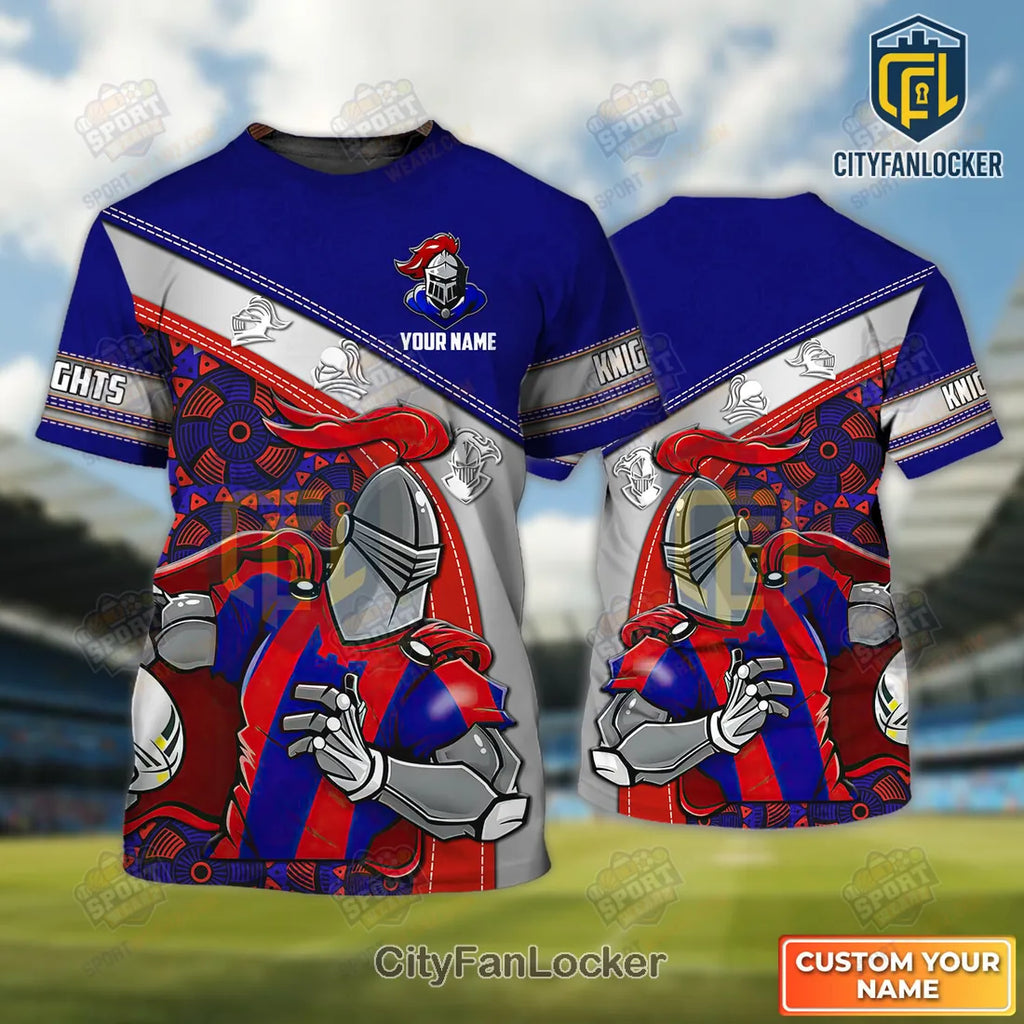 Newcastle Knights Custom Name Sports T-Shirt